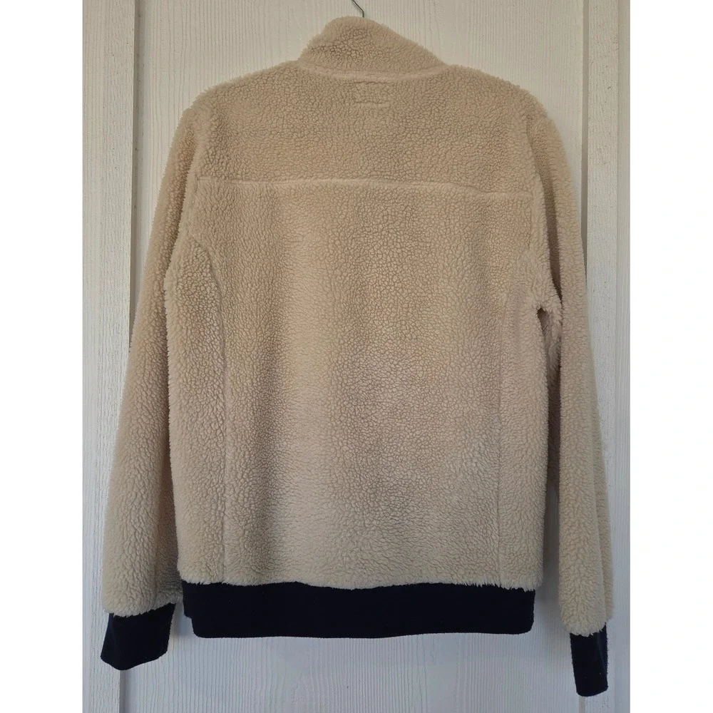 JCrew Mens Authentic Fleece Sherpa Henley Pullover Sweater S Fall Winter Outdoor